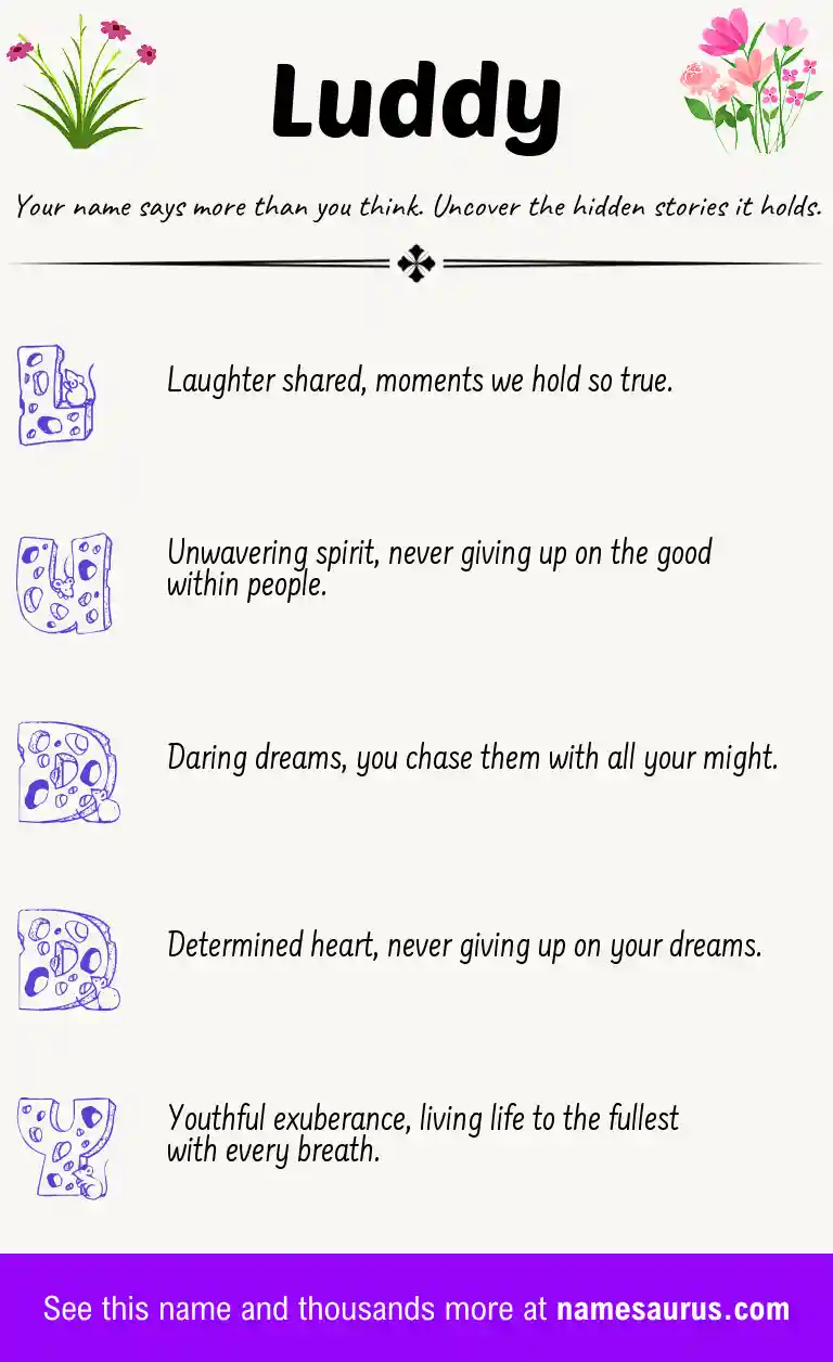 Acrostic poem about Luddy.