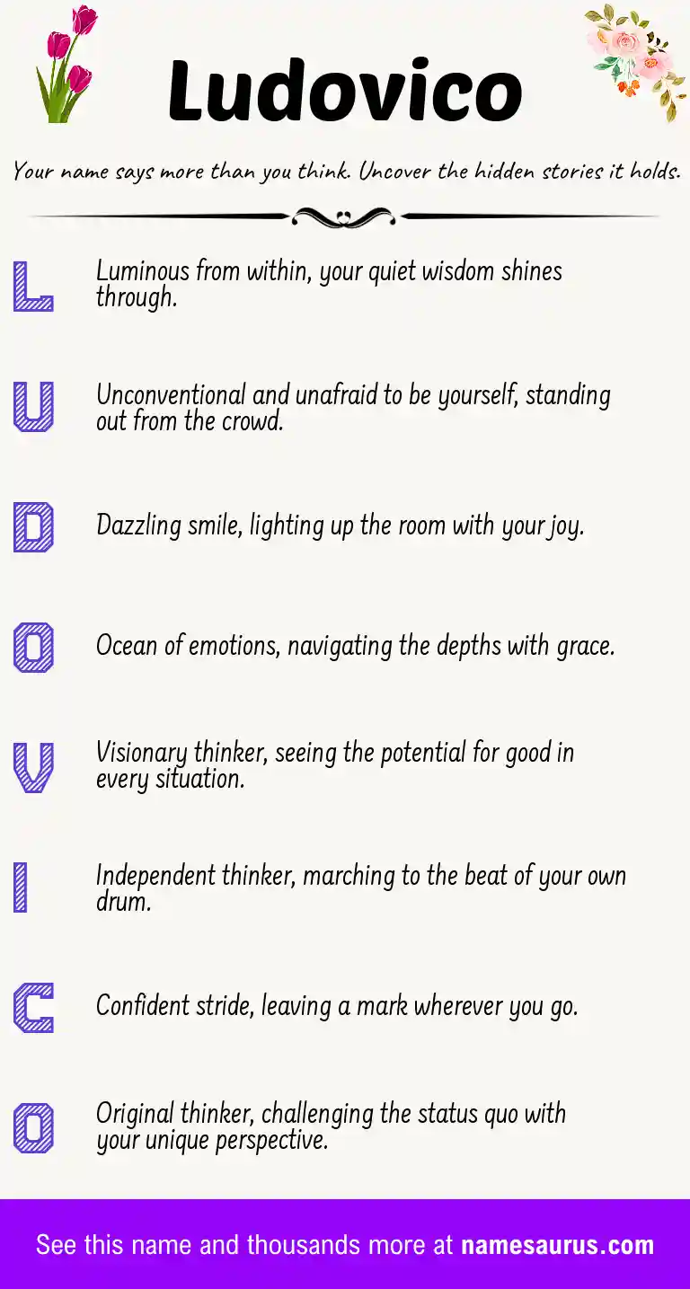 Acrostic poem about Ludovico.