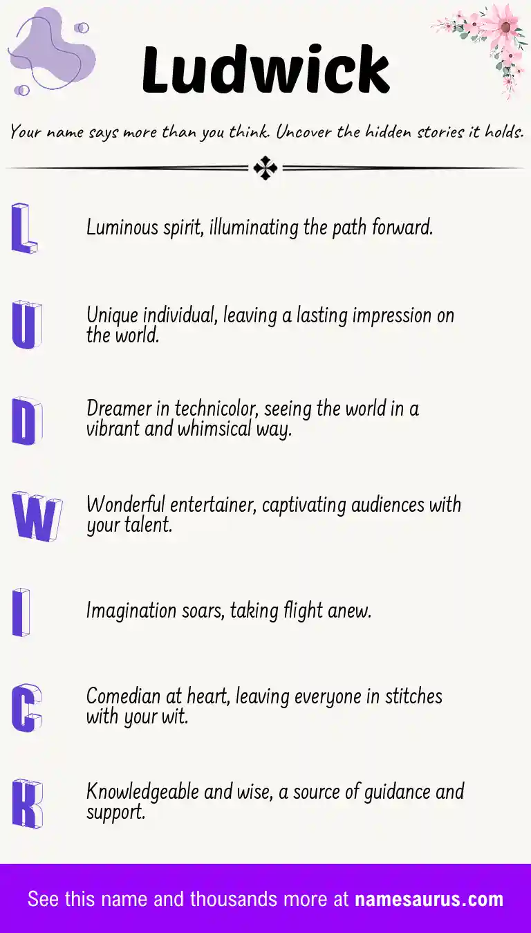 Acrostic poem about Ludwick.