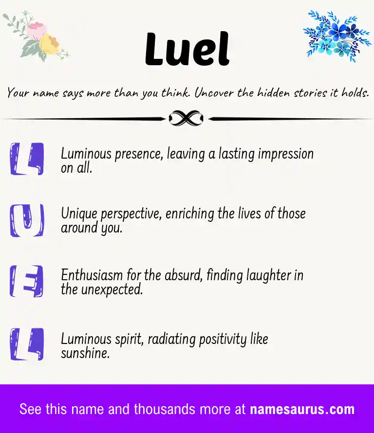 Acrostic poem about Luel.