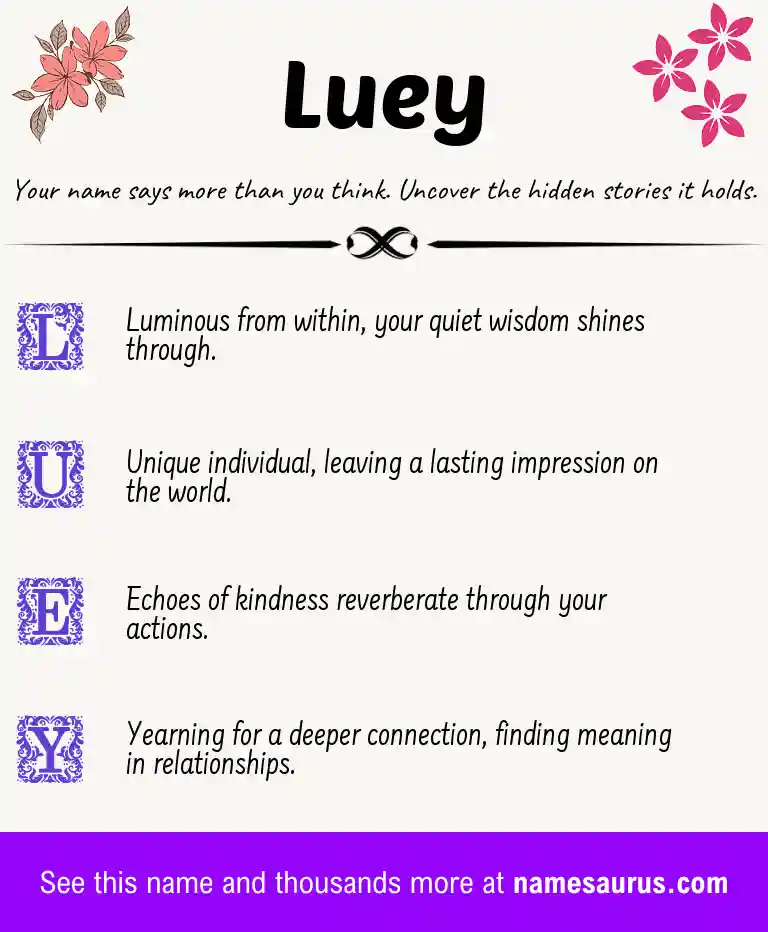 Acrostic poem about Luey.