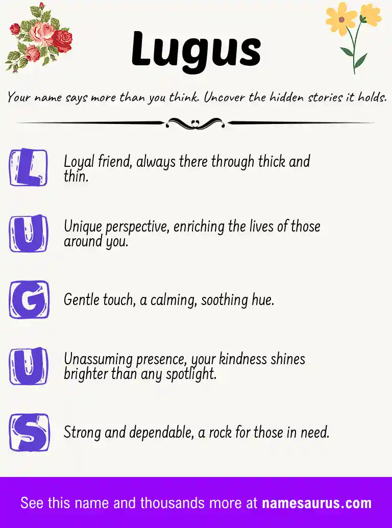 Acrostic poem about Lugus.