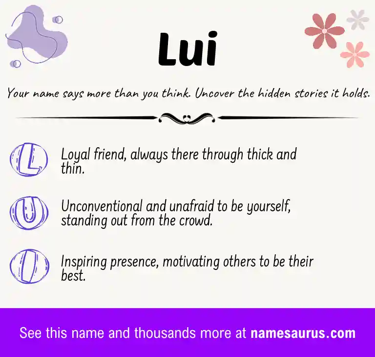 Acrostic poem about Lui.
