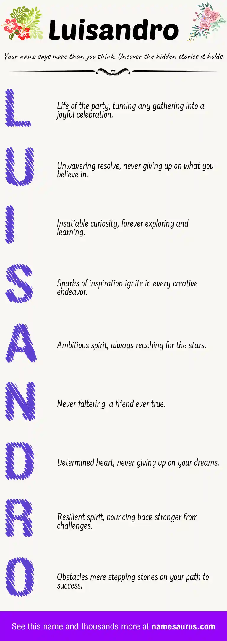 Acrostic poem about Luisandro.