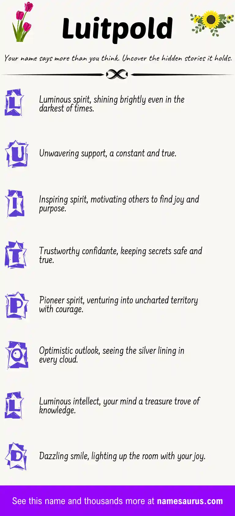 Acrostic poem about Luitpold.