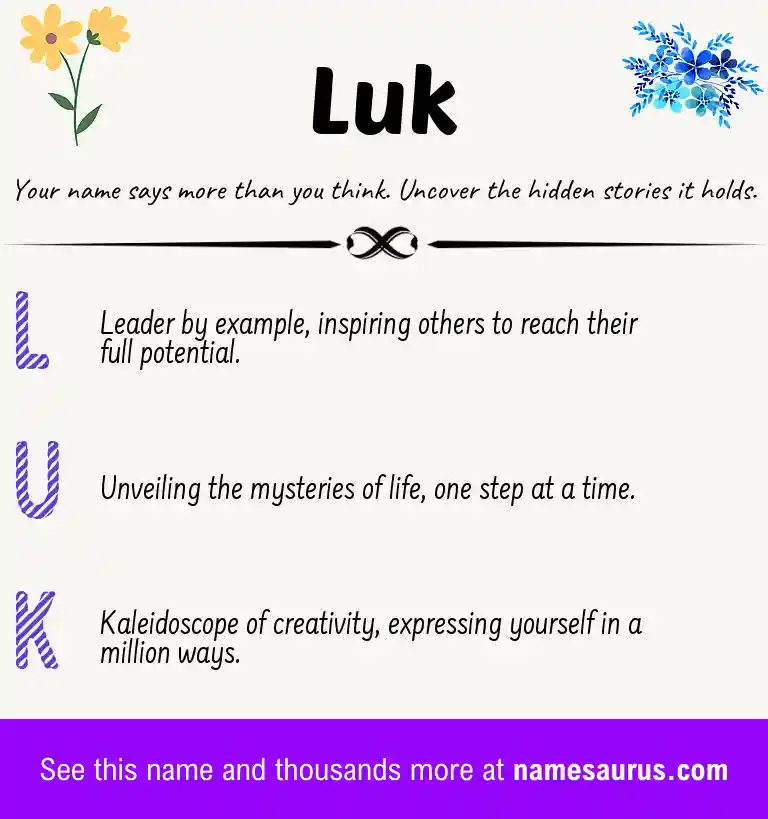 Acrostic poem about Luk.