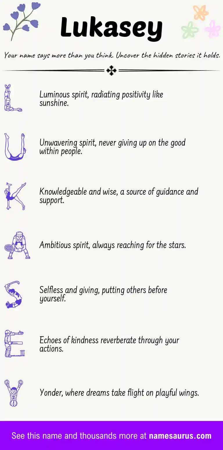 Acrostic poem about Lukasey.