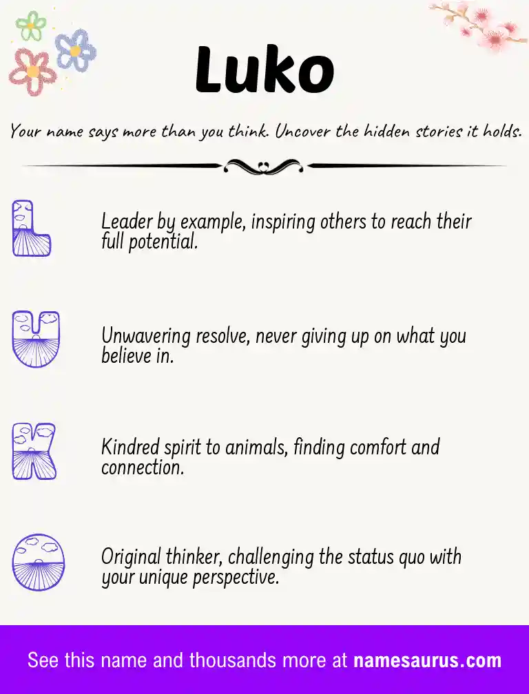 Acrostic poem about Luko.