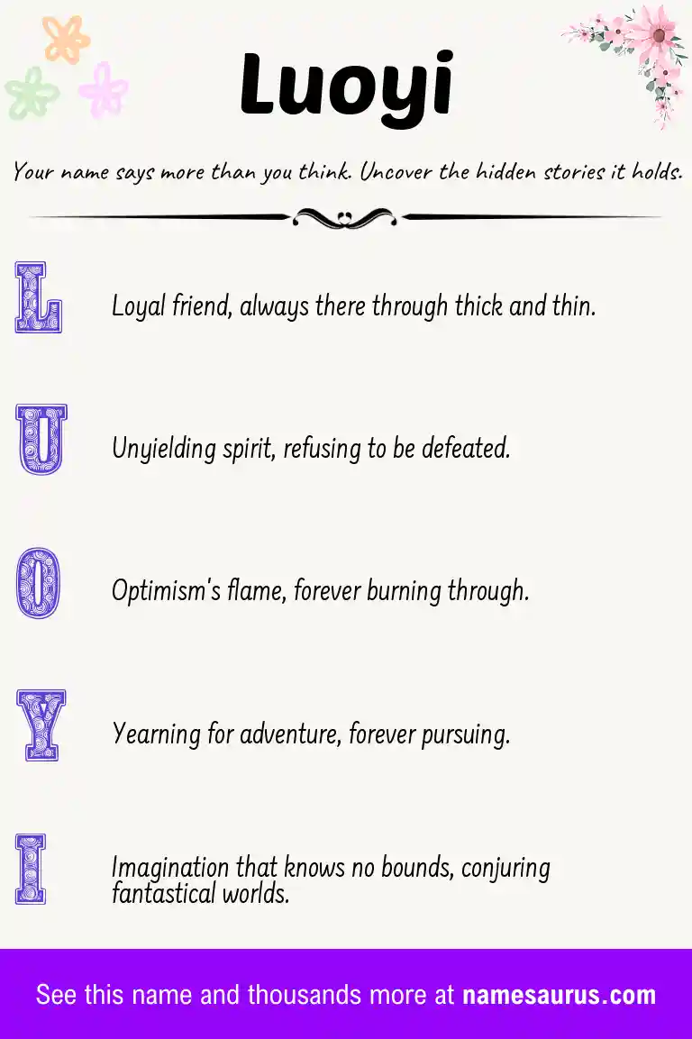 Acrostic poem about Luoyi.