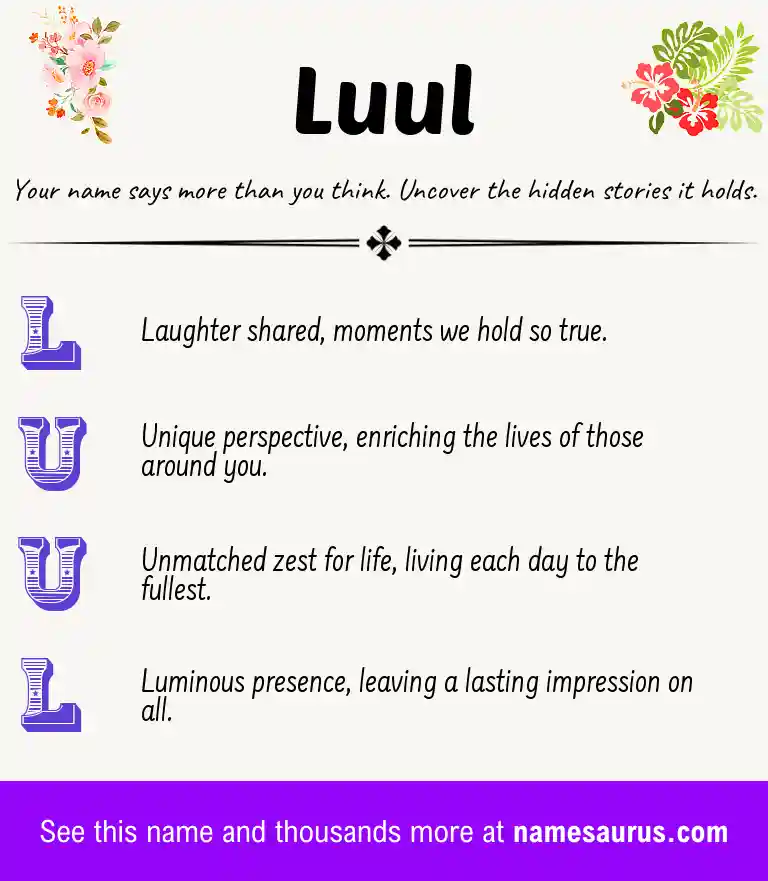 Acrostic poem about Luul.