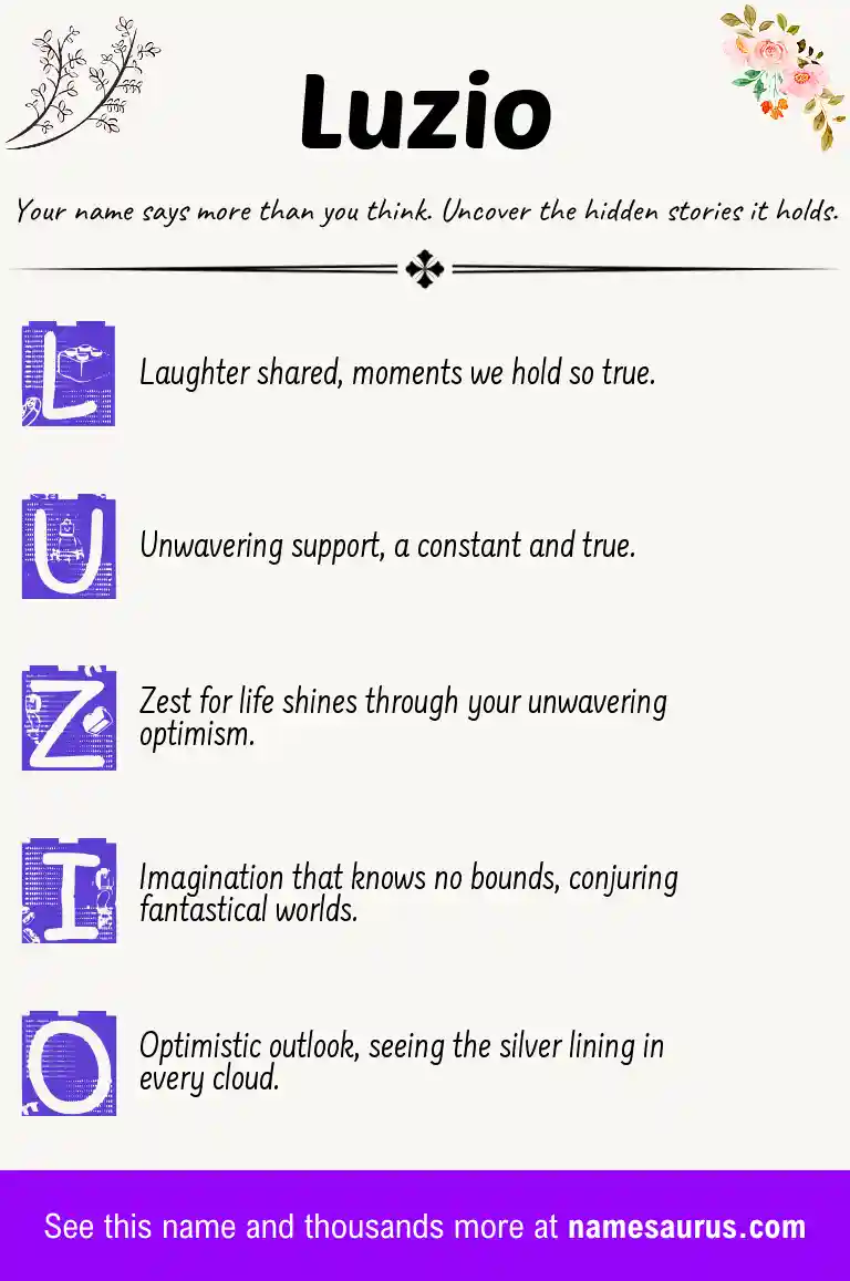 Acrostic poem about Luzio.