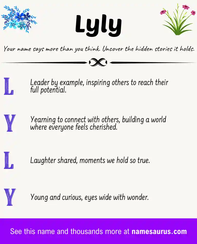Acrostic poem about Lyly.