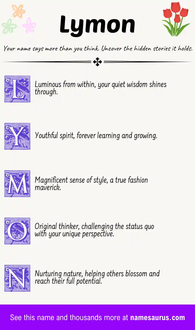 Acrostic poem about Lymon.