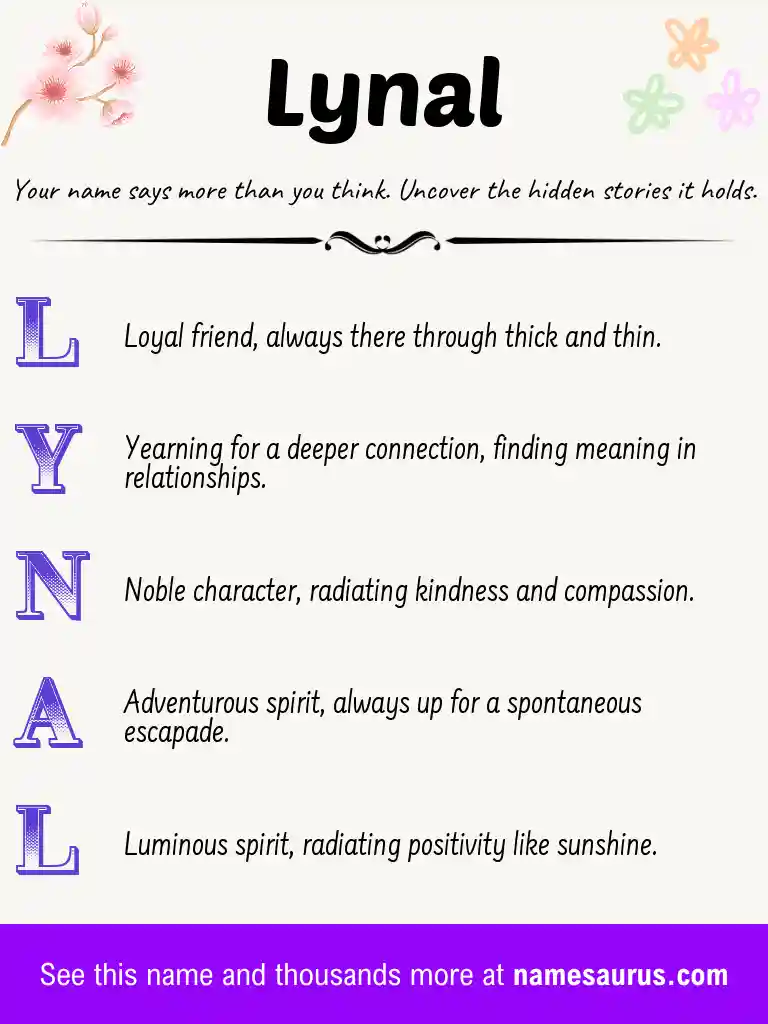 Acrostic poem about Lynal.