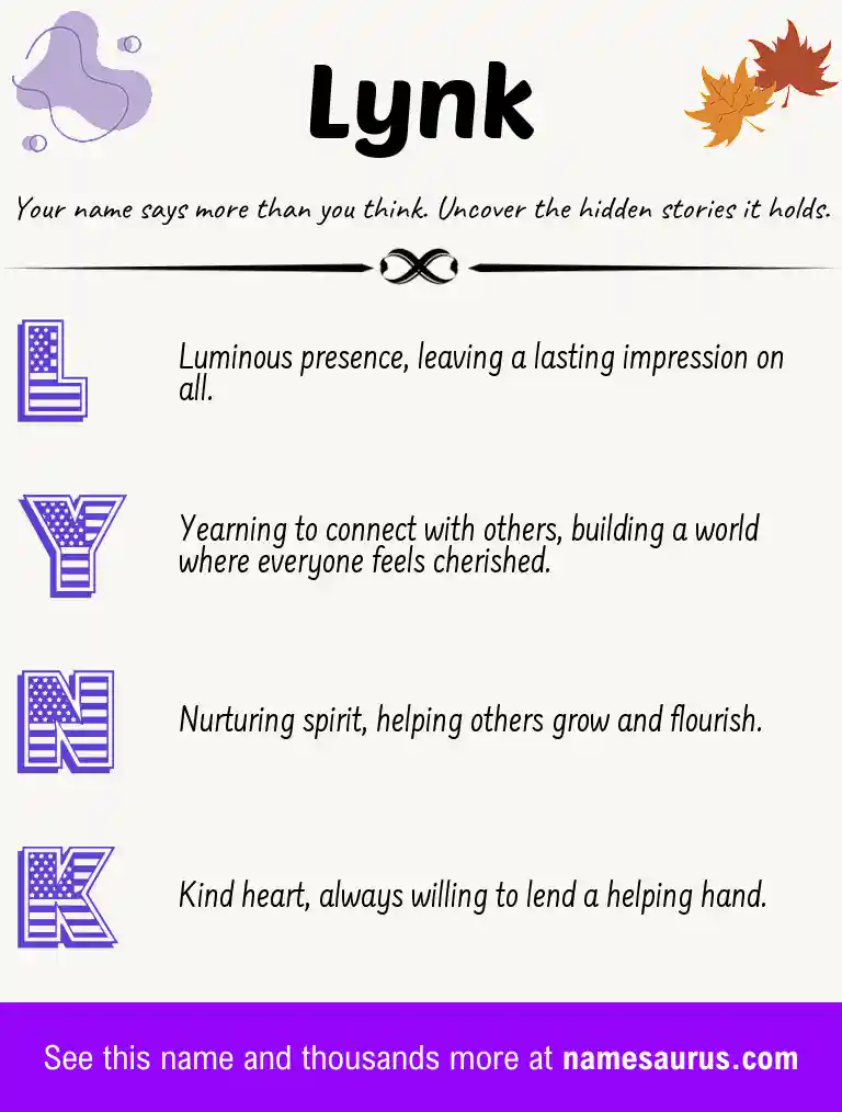 Acrostic poem about Lynk.