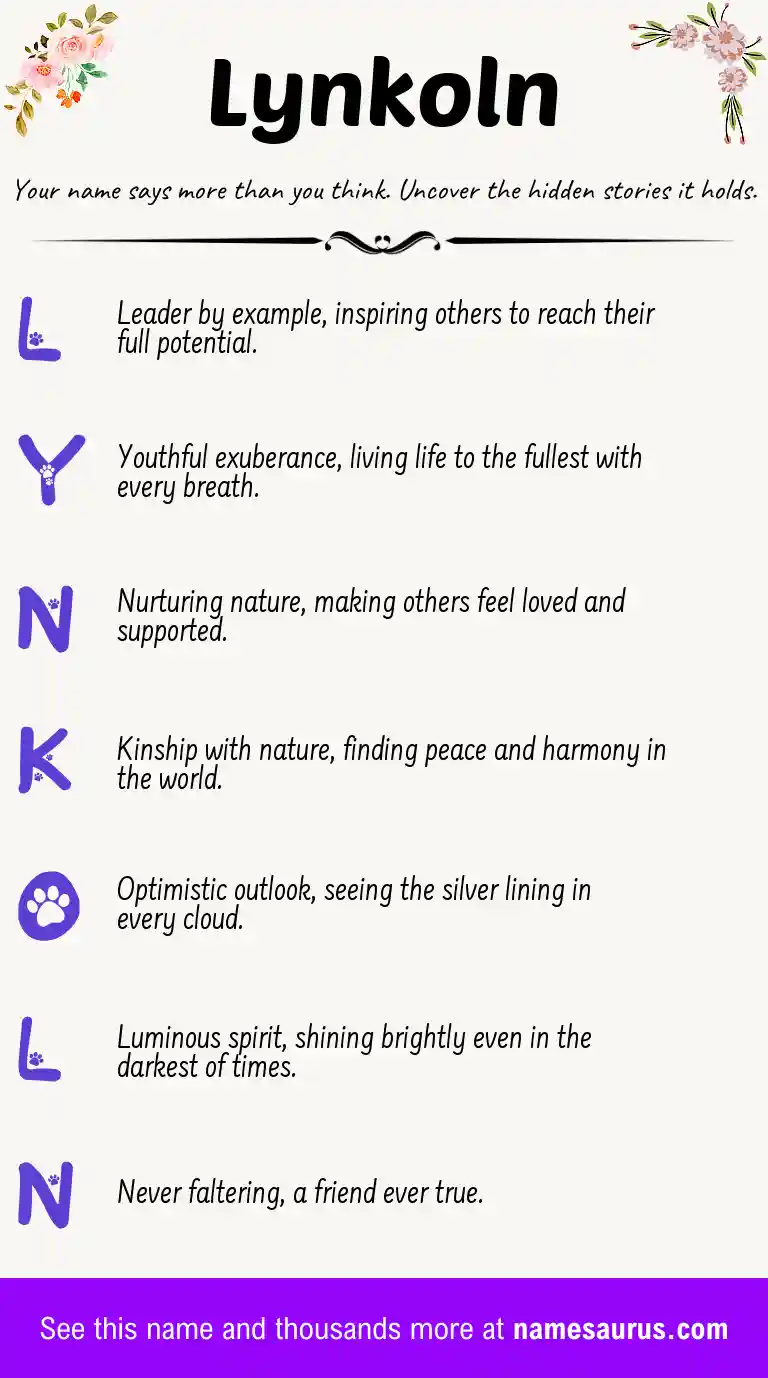 Acrostic poem about Lynkoln.