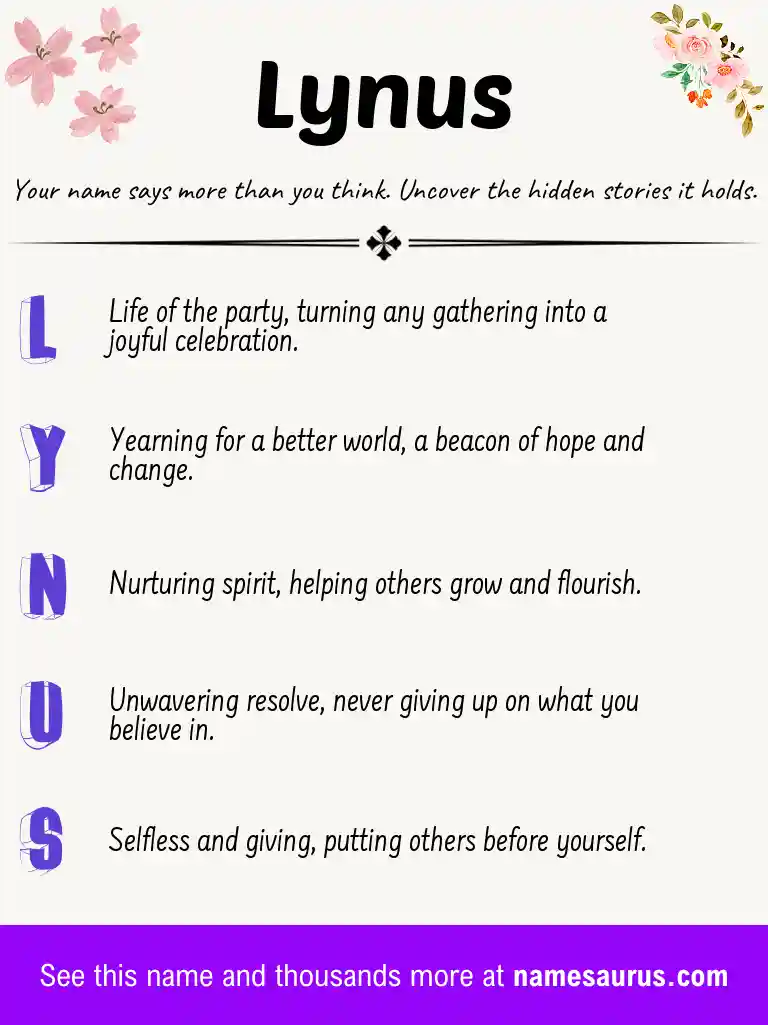 Acrostic poem about Lynus.