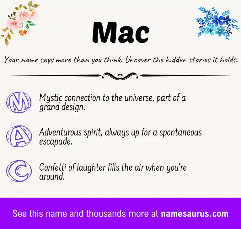 Acrostic poem about Mac.