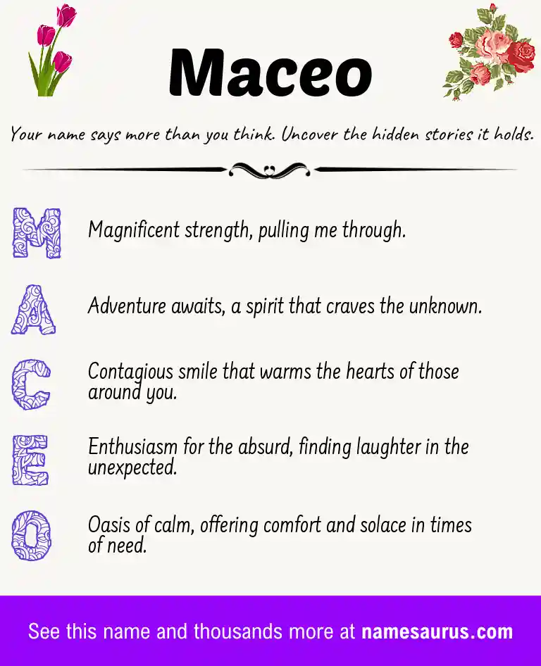 Acrostic poem about Maceo.
