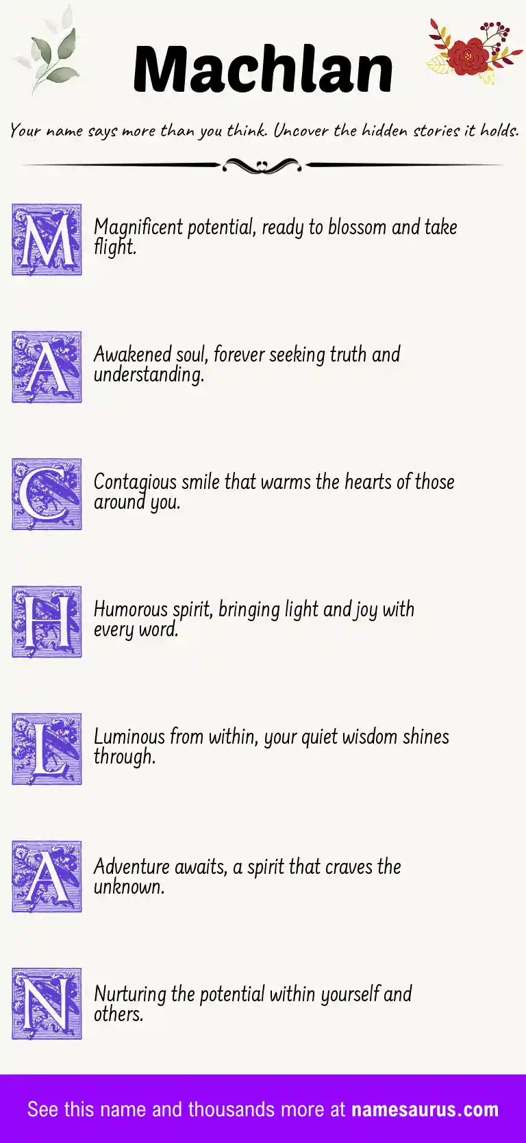 Acrostic poem about Machlan.