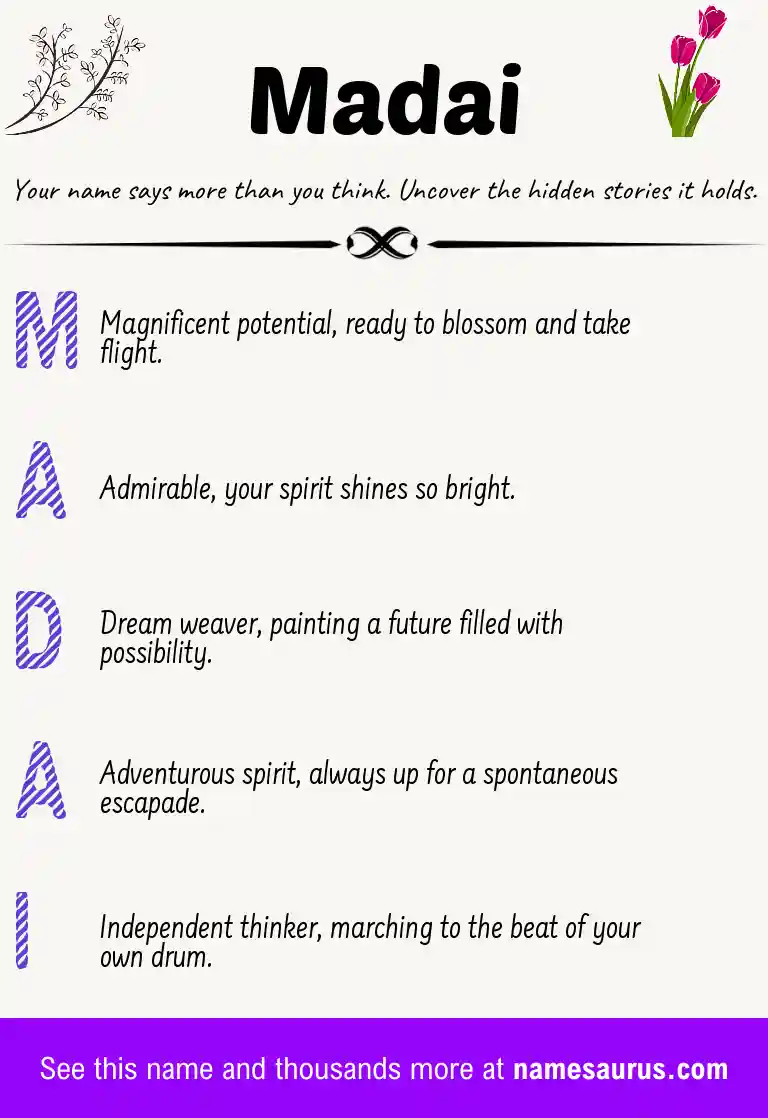 Acrostic poem about Madai.