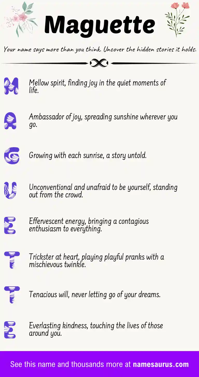 Acrostic poem about Maguette.
