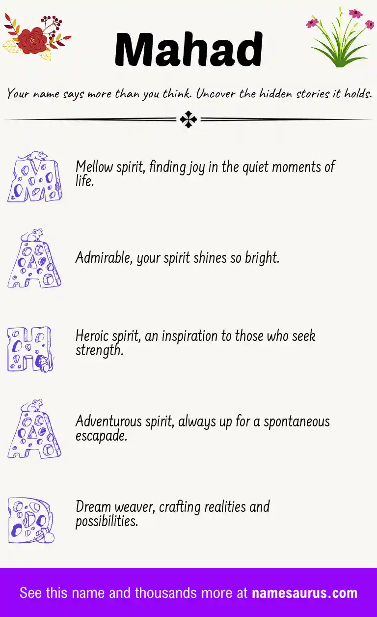 Acrostic poem about Mahad.