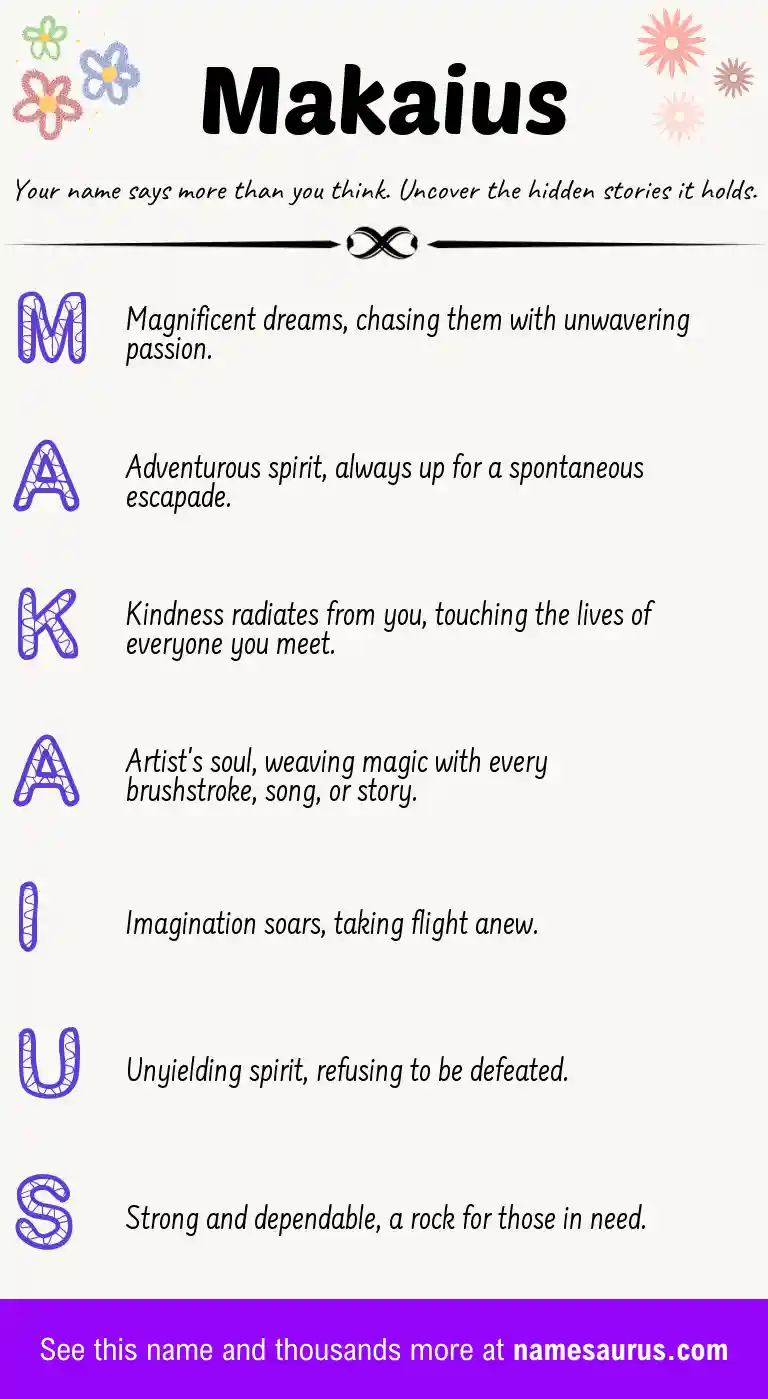 Acrostic poem about Makaius.