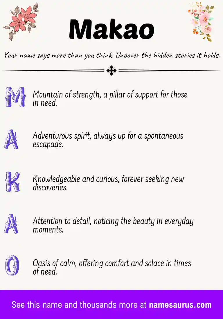 Acrostic poem about Makao.