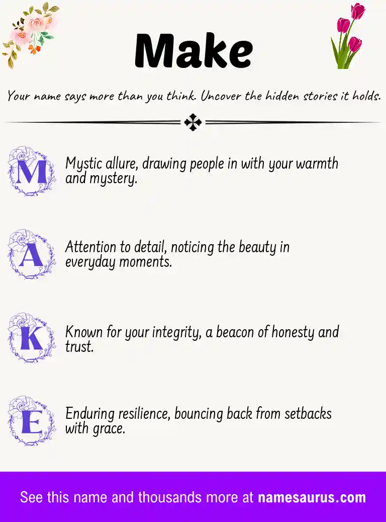 Acrostic poem about Make.