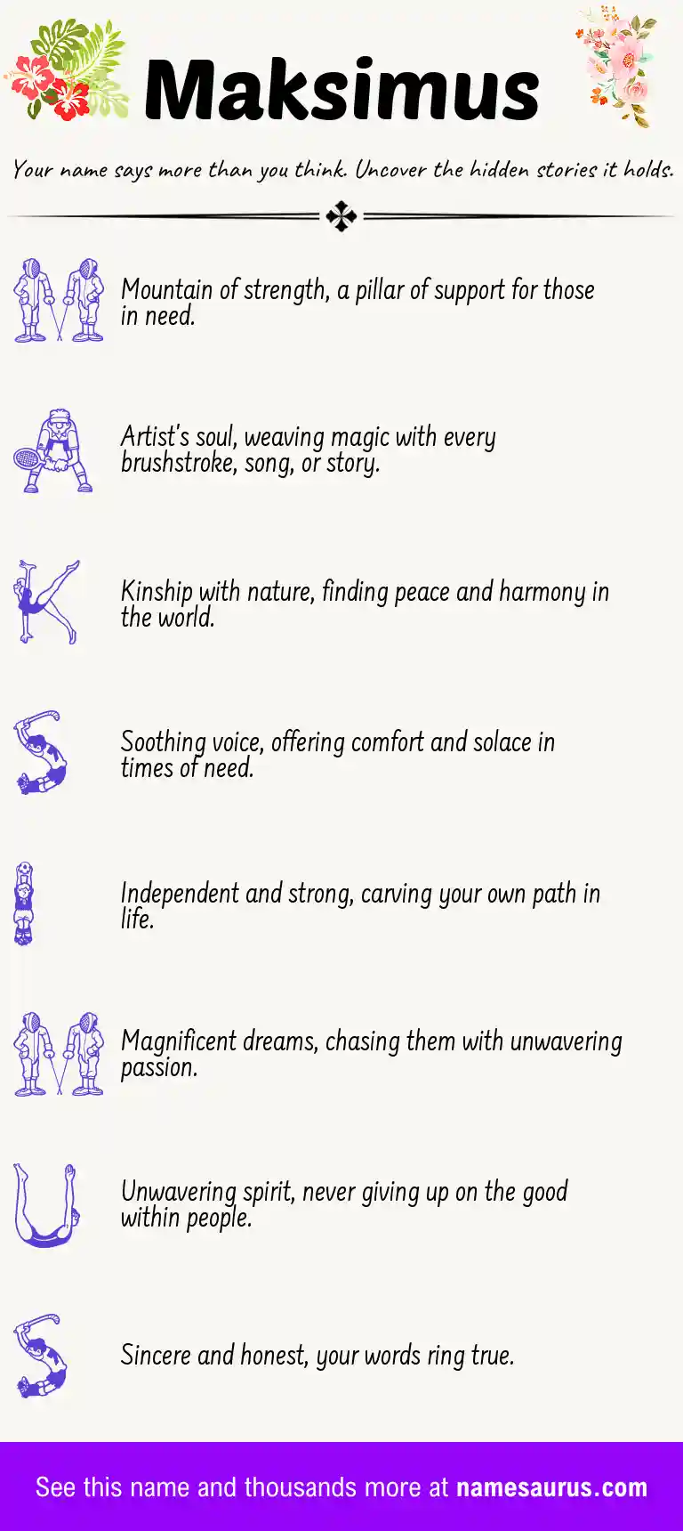 Acrostic poem about Maksimus.