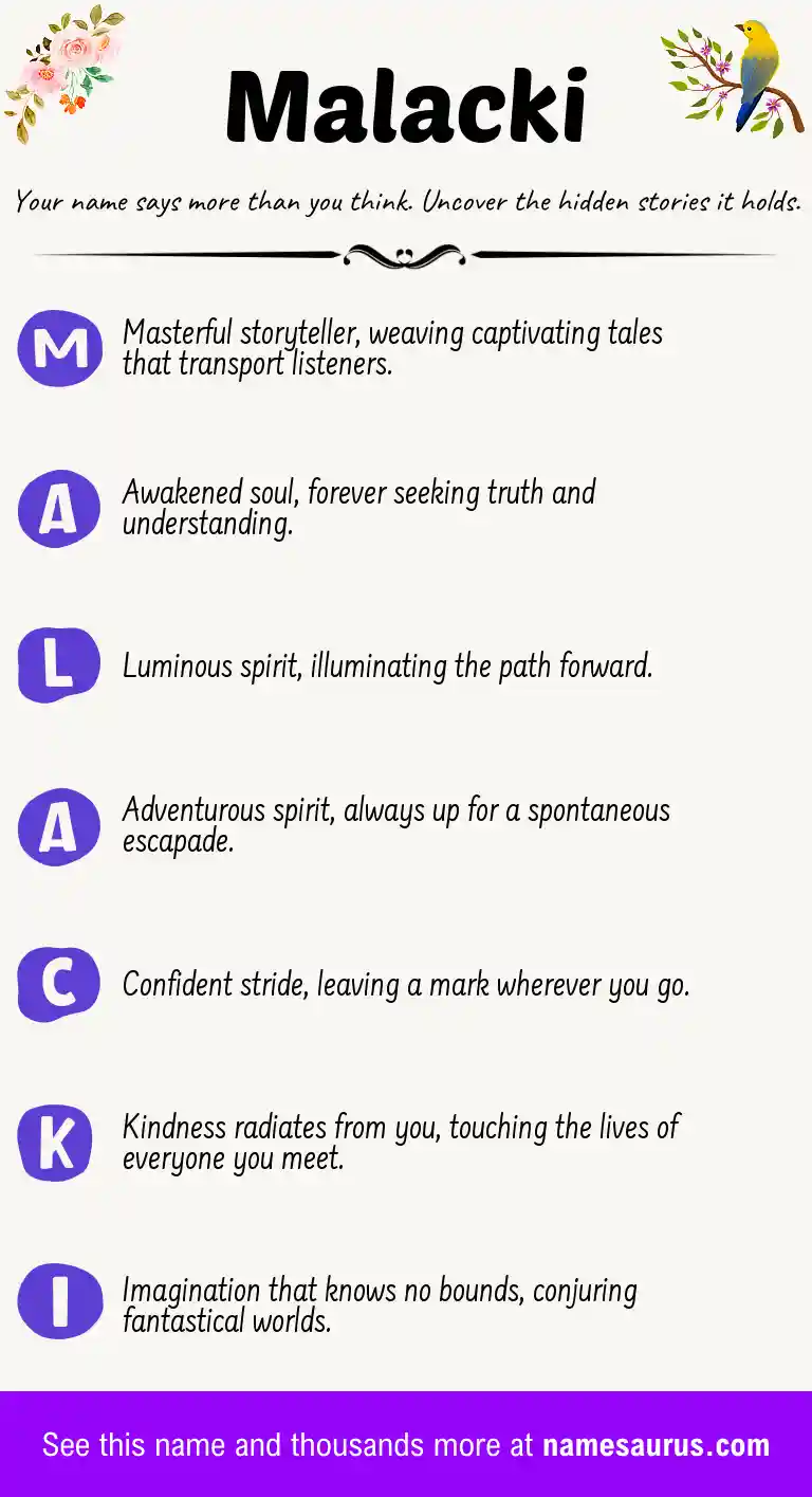 Acrostic poem about Malacki.