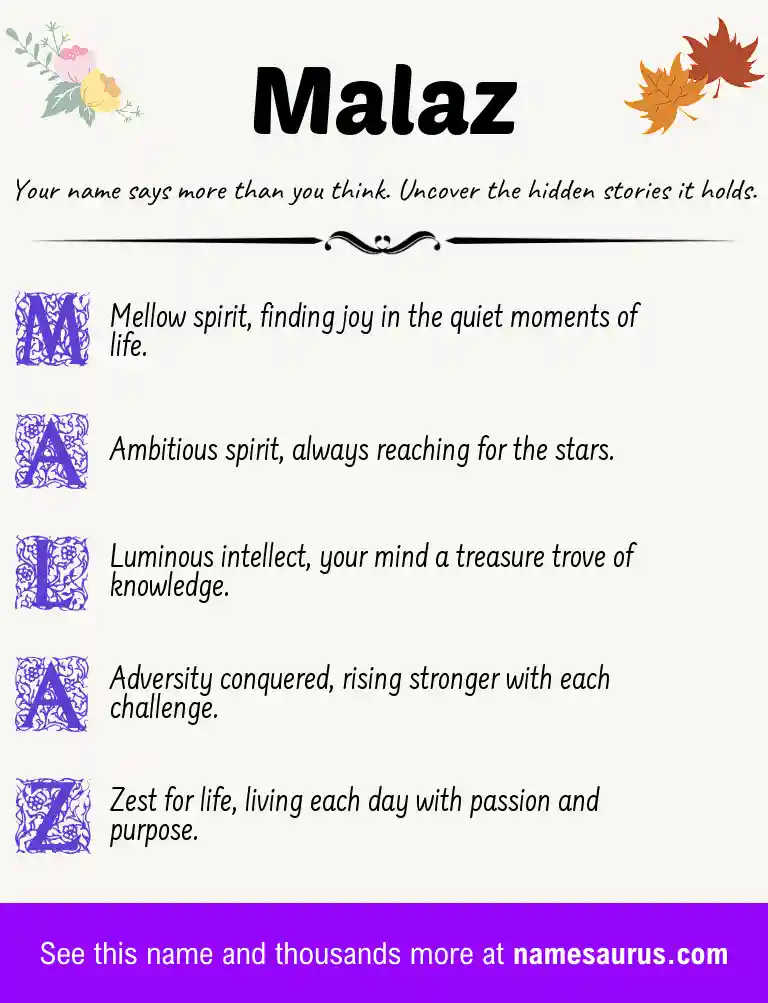 Acrostic poem about Malaz.