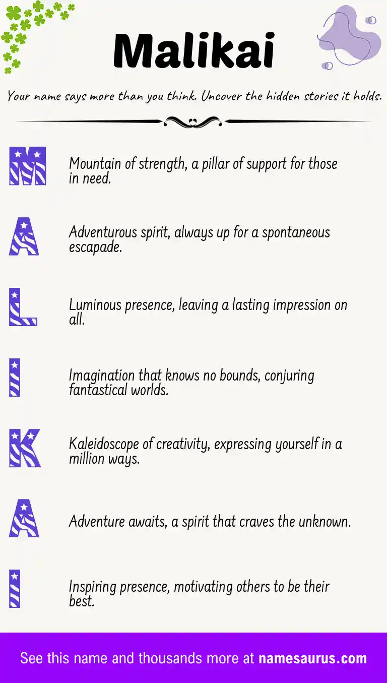 Acrostic poem about Malikai.