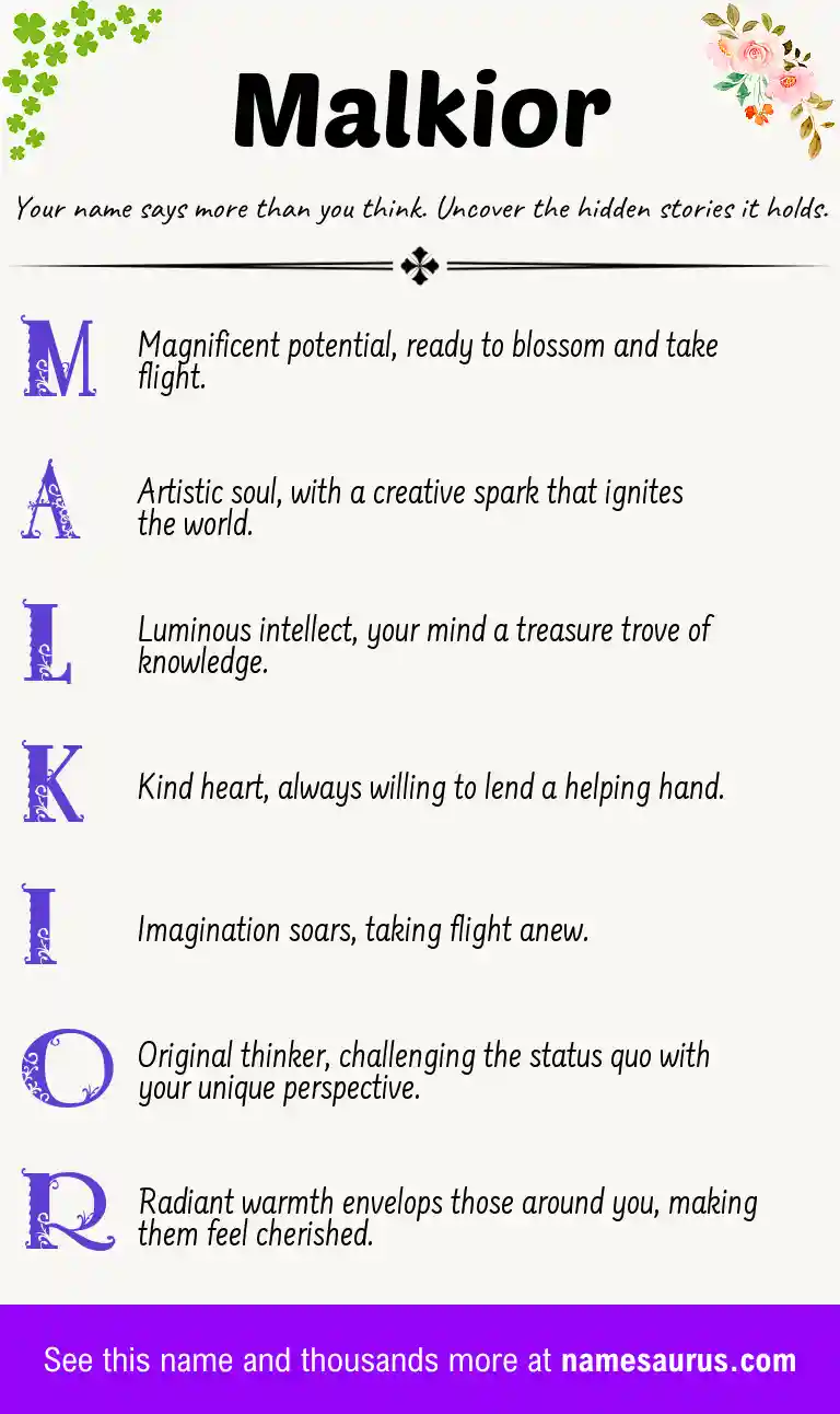 Acrostic poem about Malkior.