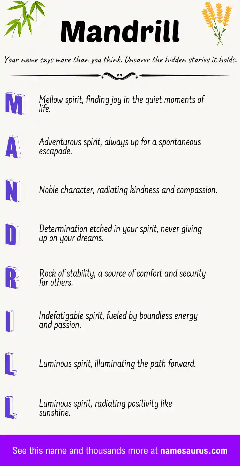 Acrostic poem about Mandrill.