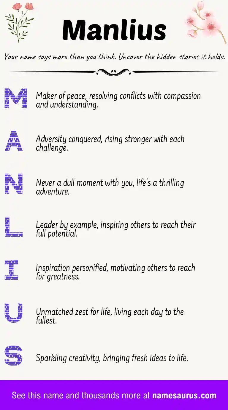 Acrostic poem about Manlius.