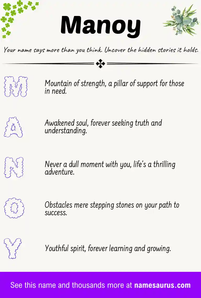 Acrostic poem about Manoy.