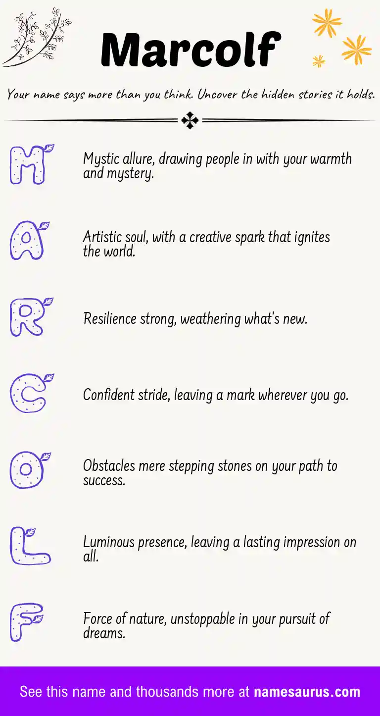 Acrostic poem about Marcolf.