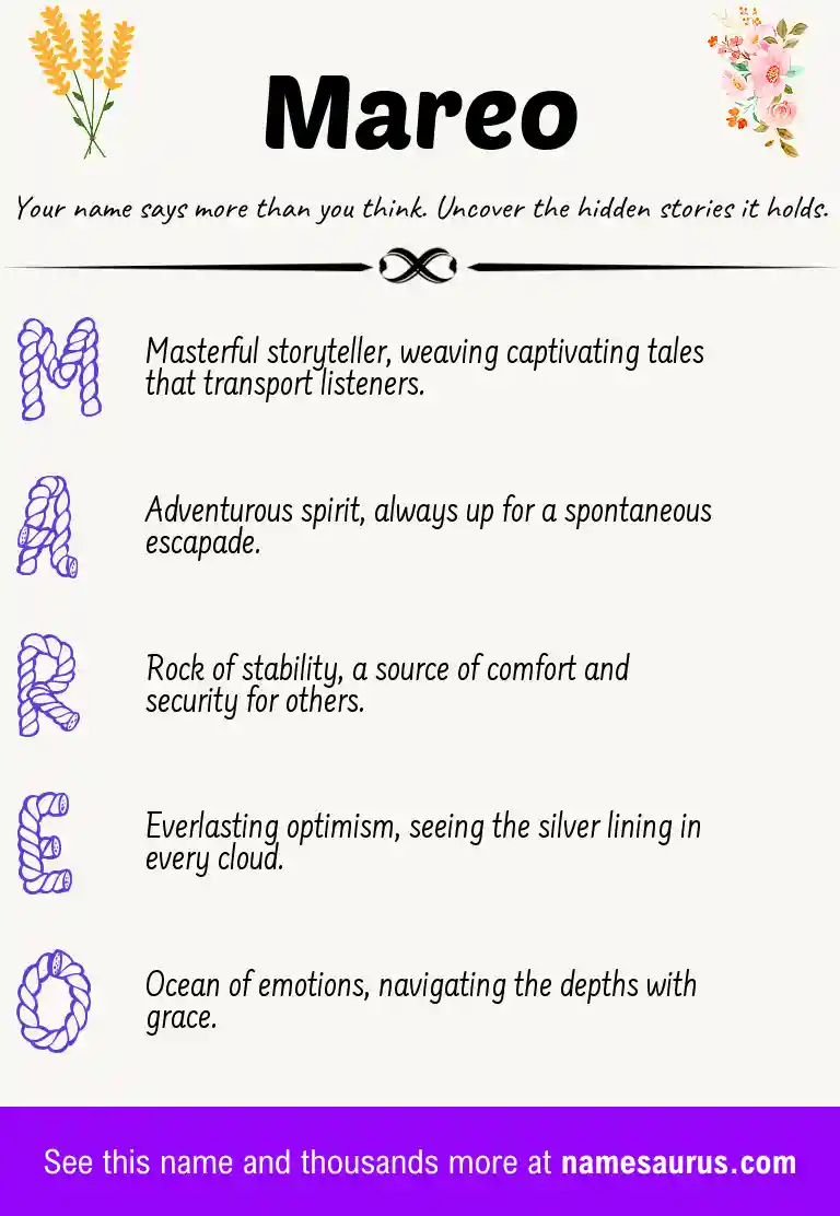 Acrostic poem about Mareo.