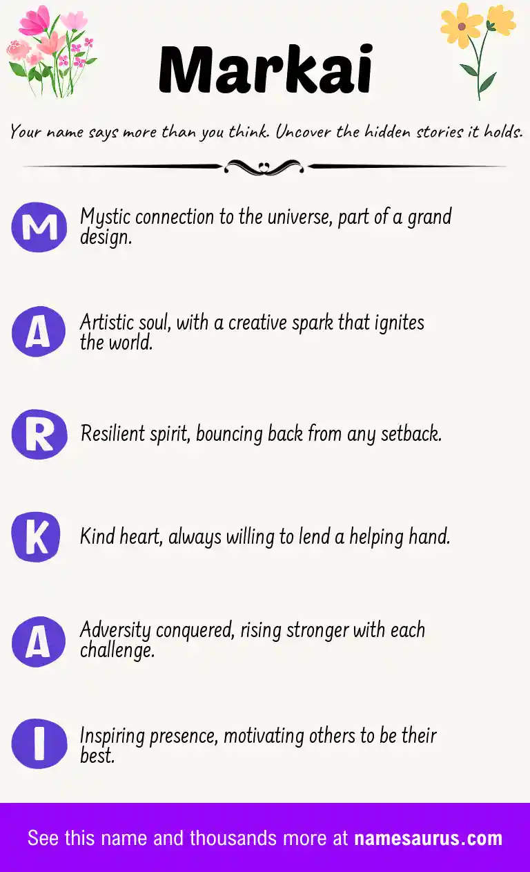 Acrostic poem about Markai.