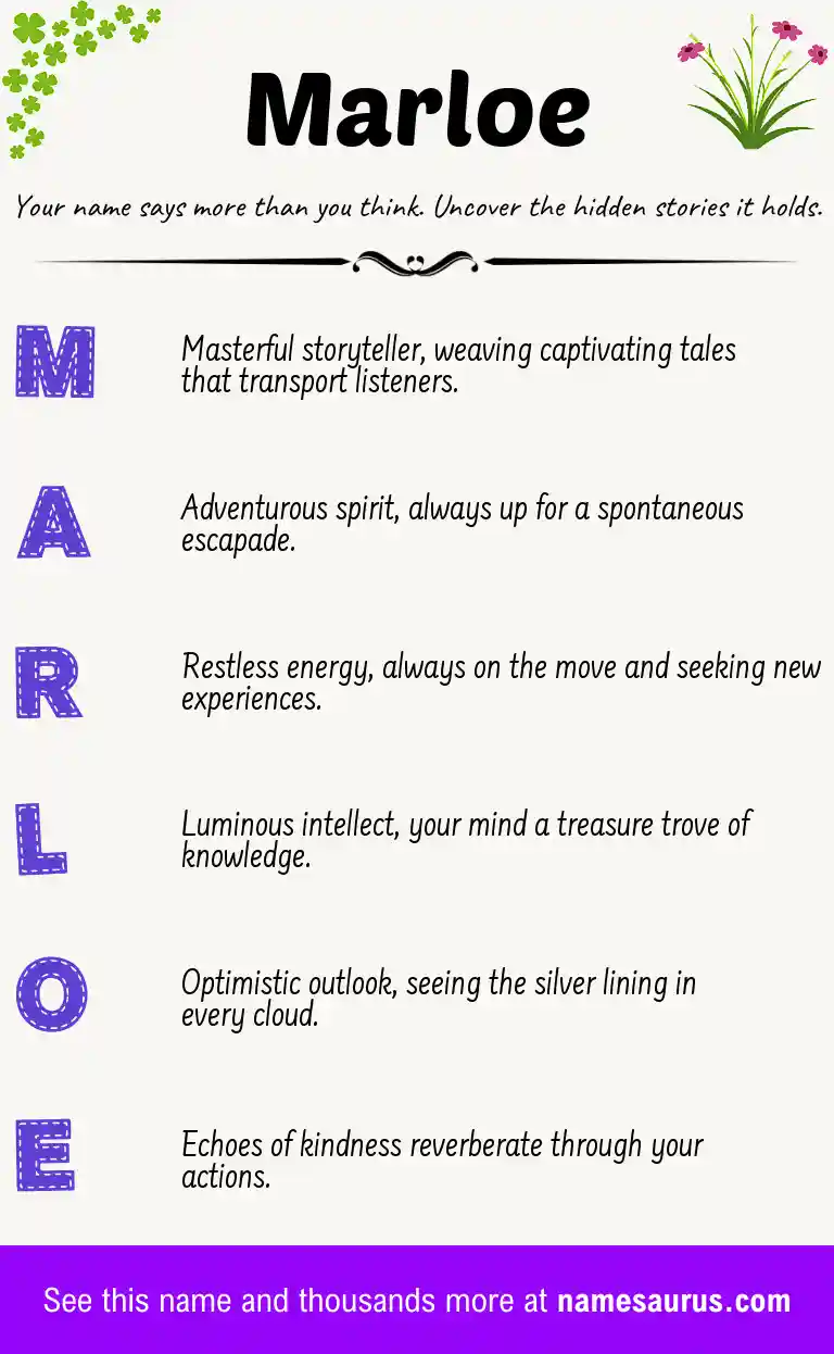 Acrostic poem about Marloe.