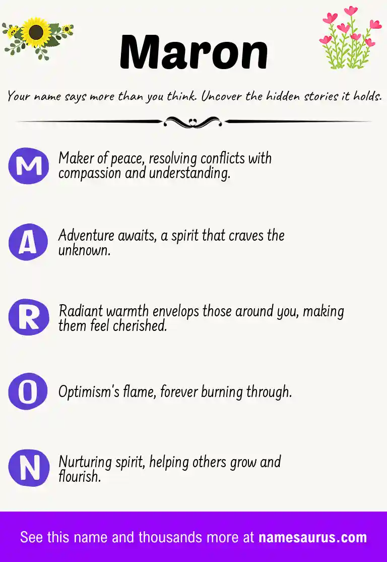 Acrostic poem about Maron.