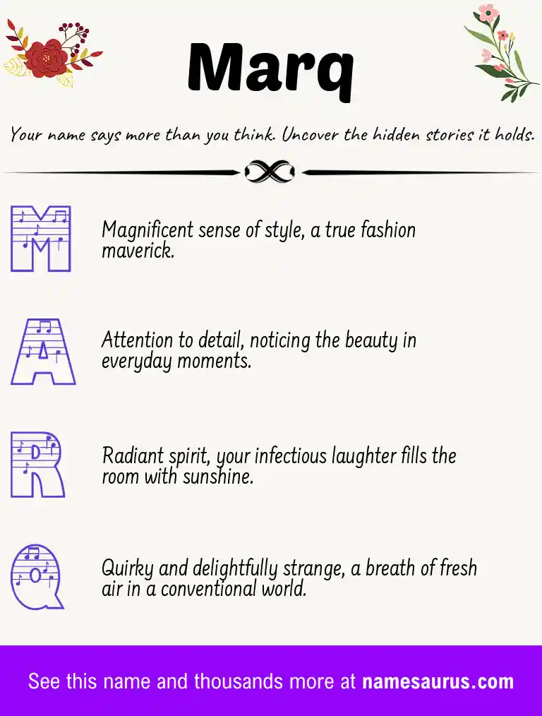 Acrostic poem about Marq.