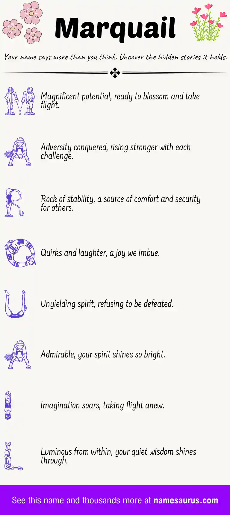 Acrostic poem about Marquail.