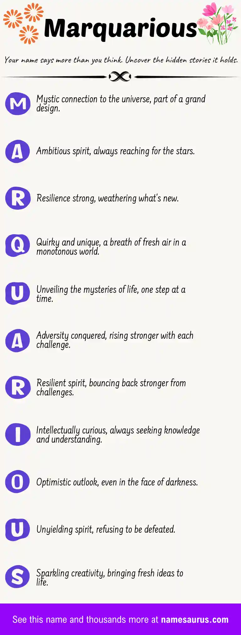 Acrostic poem about Marquarious.