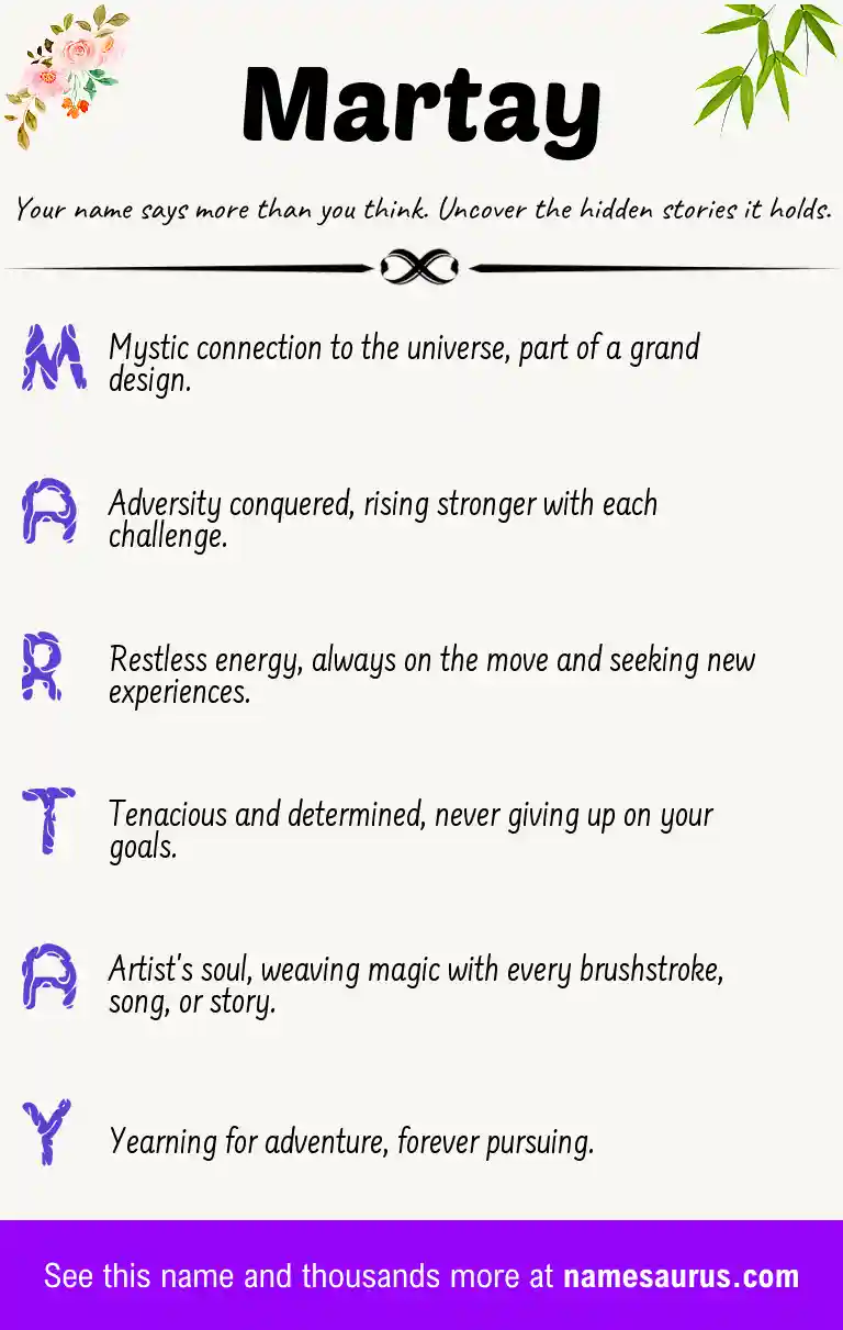 Acrostic poem about Martay.