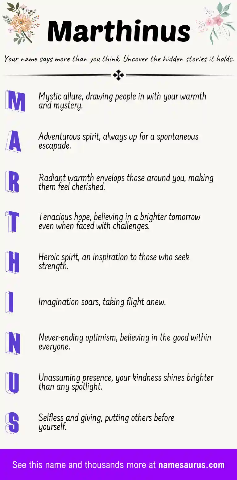 Acrostic poem about Marthinus.