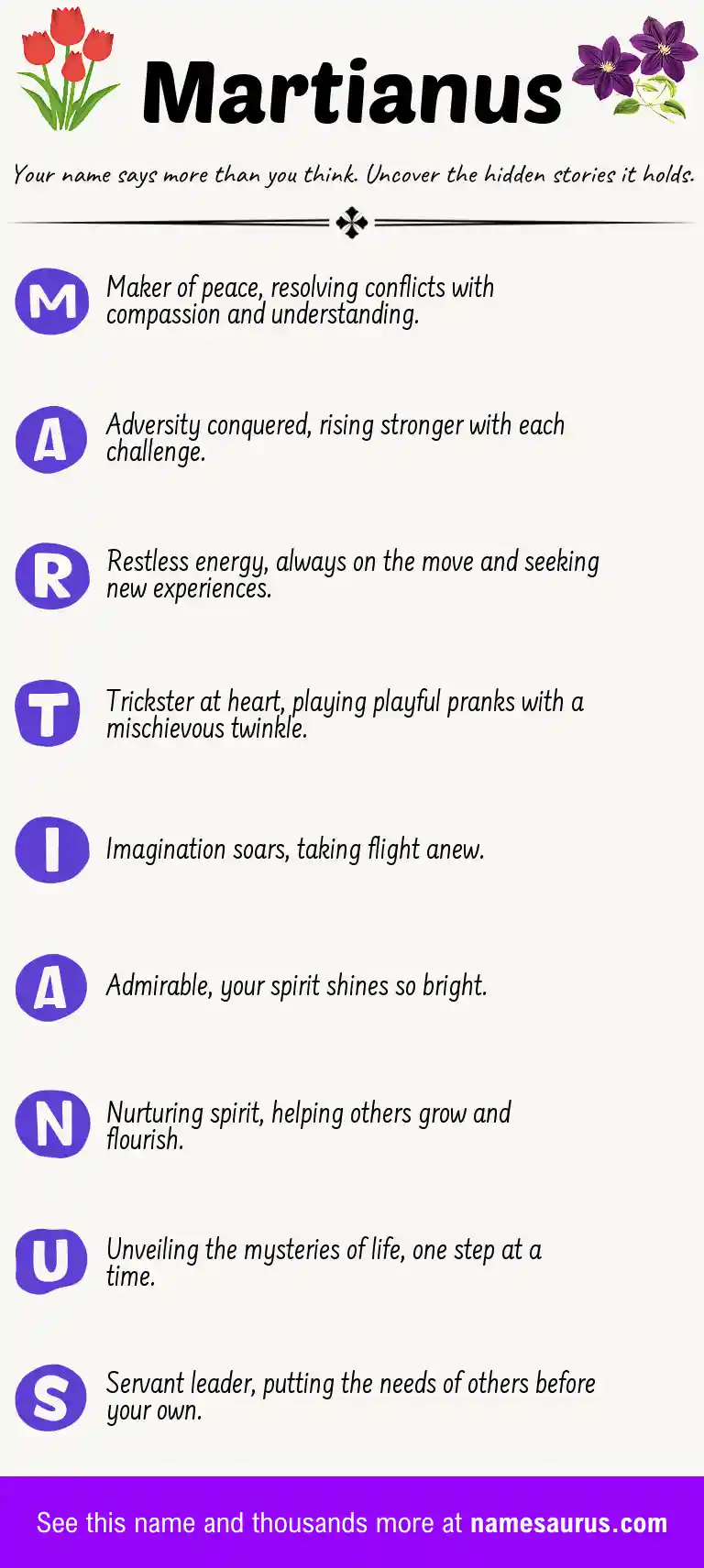Acrostic poem about Martianus.