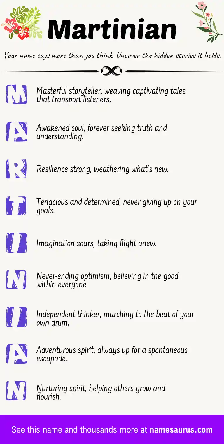 Acrostic poem about Martinian.